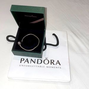 Pandora Moments Sparkling Pavé Clasp Snake Chain Bracelet
